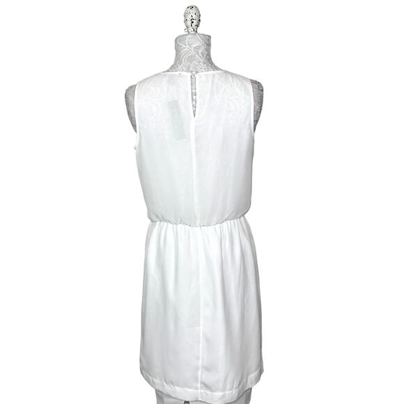 Chic par by Jacob Lace Panel Front Sheath Dress White Women 4 NWT Bridal Shower - Picture 3 of 10